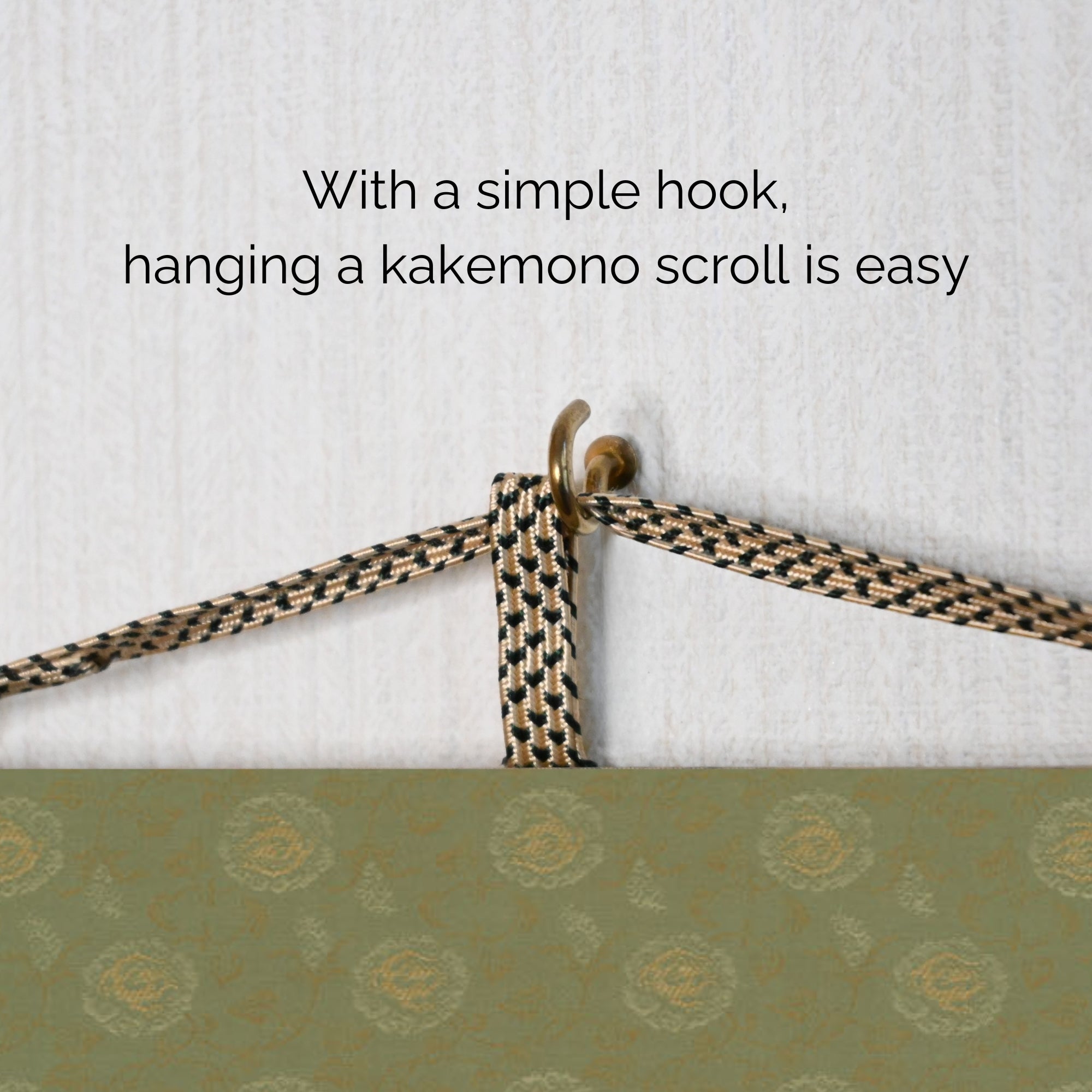 Pendurador de Parede Kakemono Dragão Japonês – Dragão Verde Ascendente 