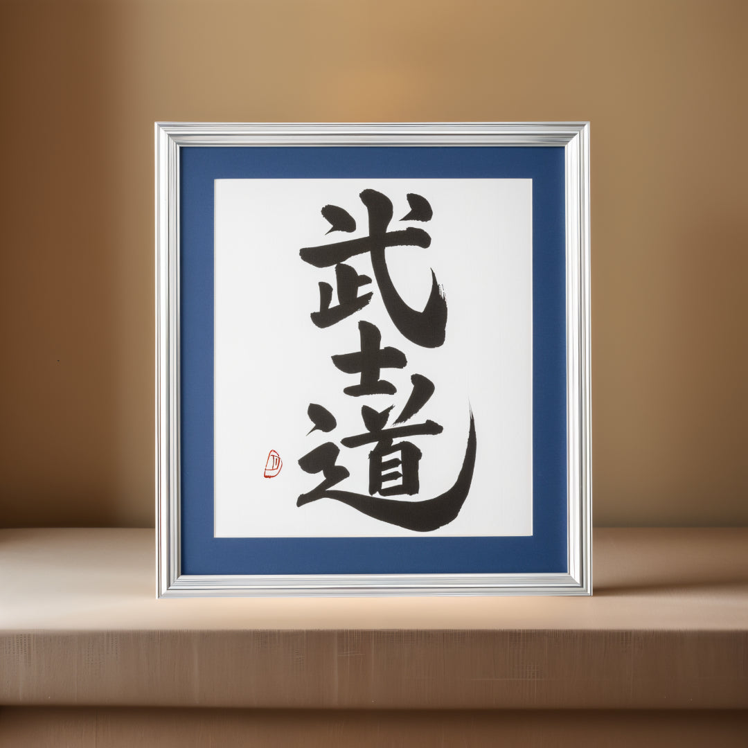 Bushido – Obra de Arte em Caligrafia emoldurada 