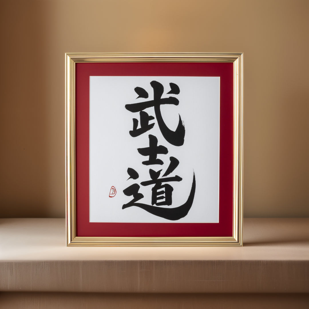Bushido – Obra de Arte em Caligrafia emoldurada 