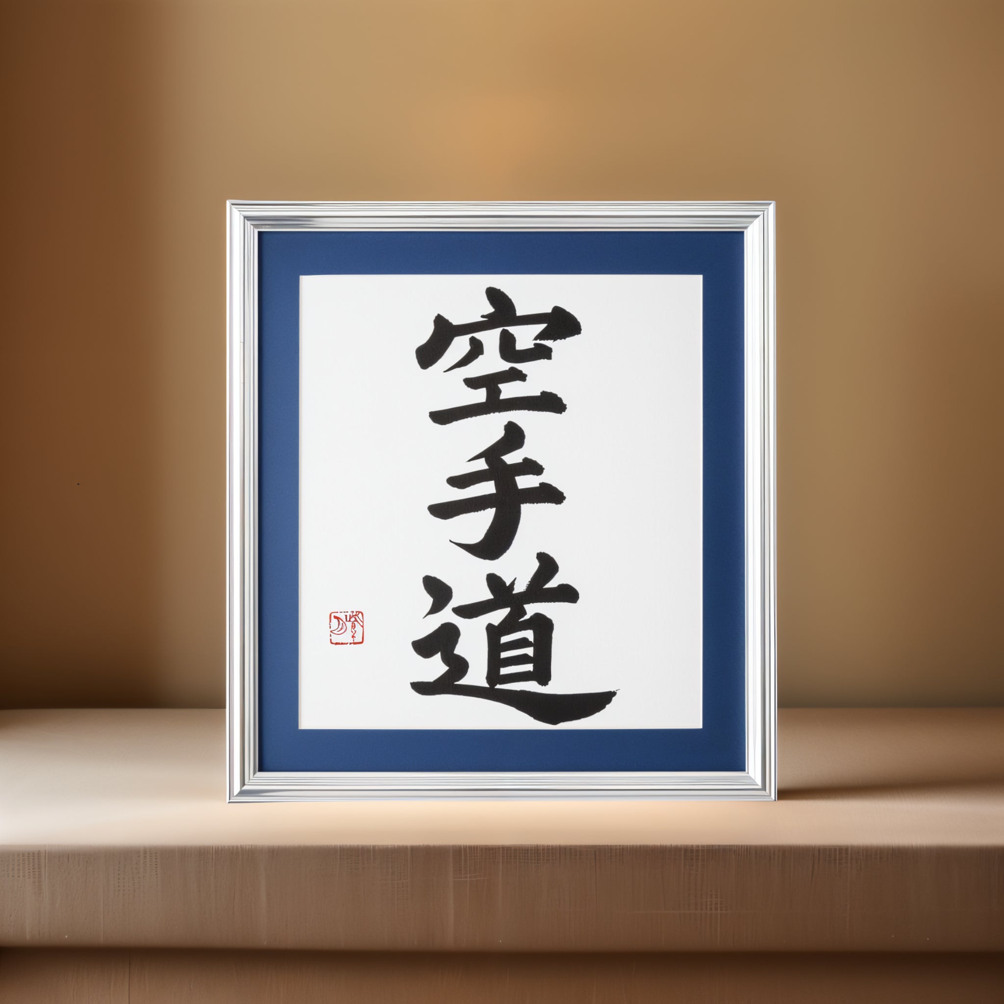 Karate-do – Obra de Arte de Caligrafia emoldurada 